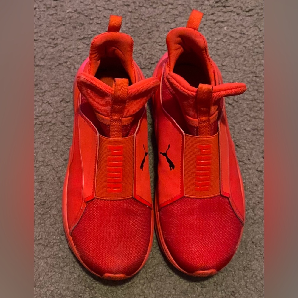 Puma Red High-Top Sneakers